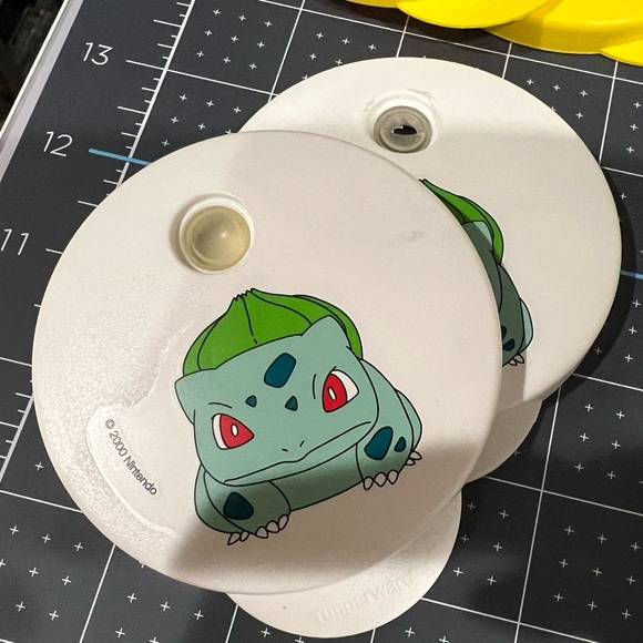 Pokemon Tupperware Impressions dripless lids only- qty 20 - Picture 2 of 9